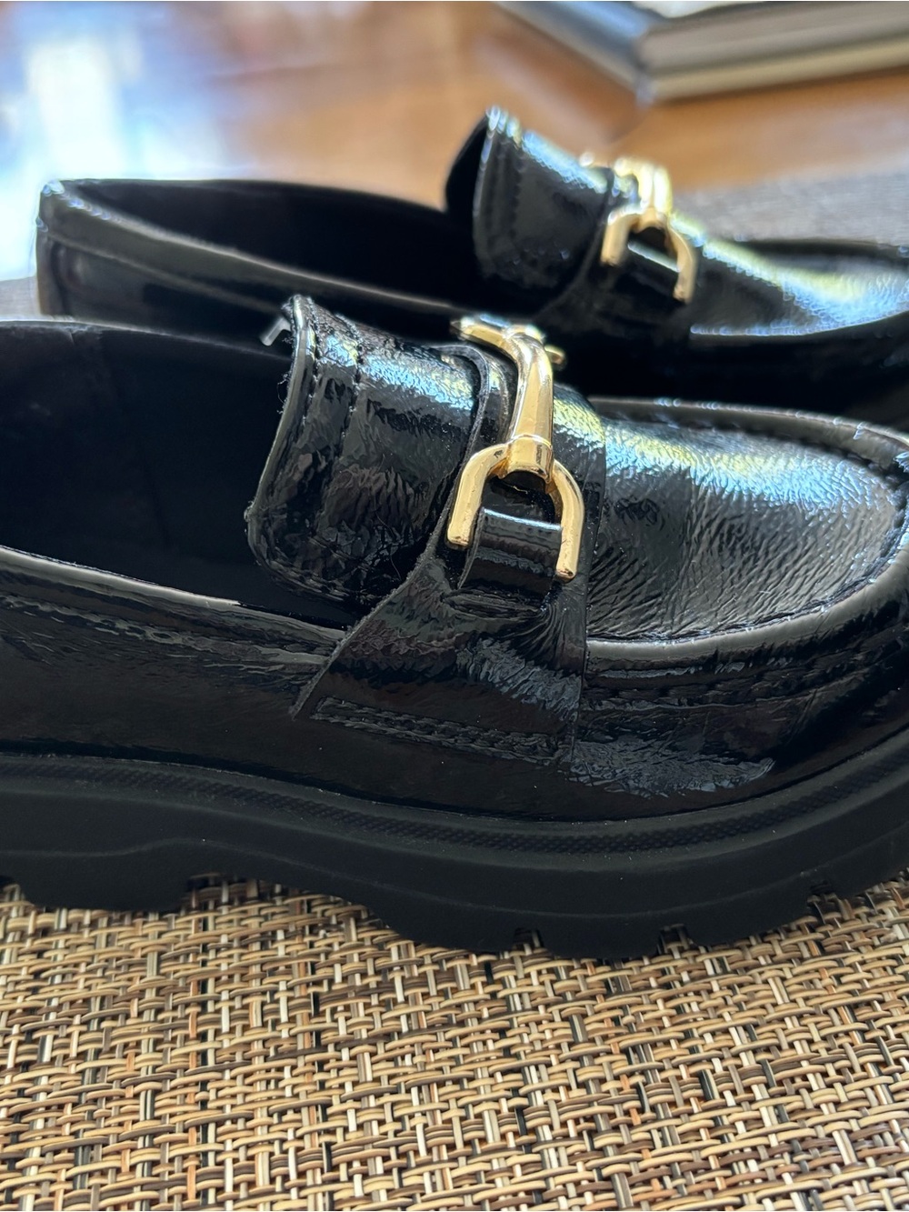 Black Patent toddler girls Loafers dress shoes